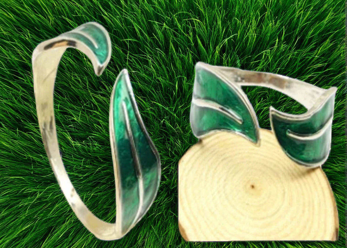 Emerald Leaf Cuff