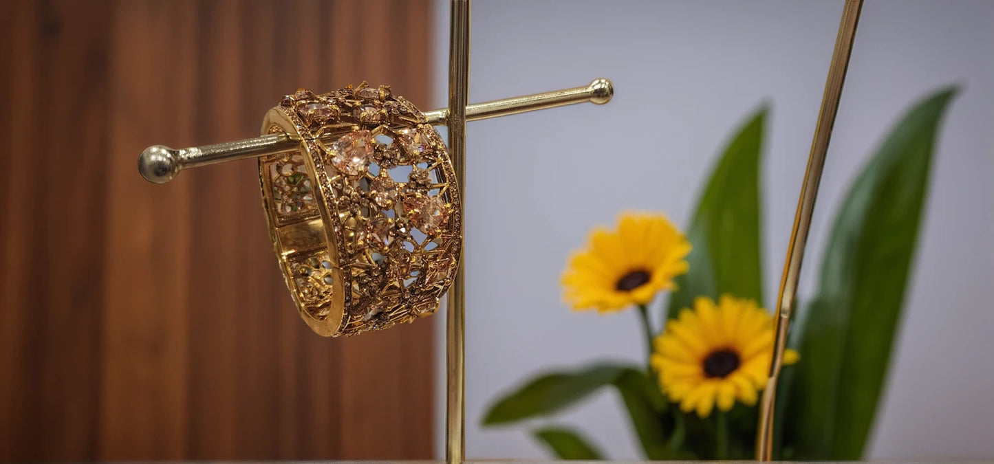 Golden Stardust Crystal Bangle