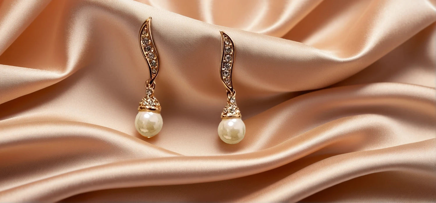 Crystal Pearl Earrings
