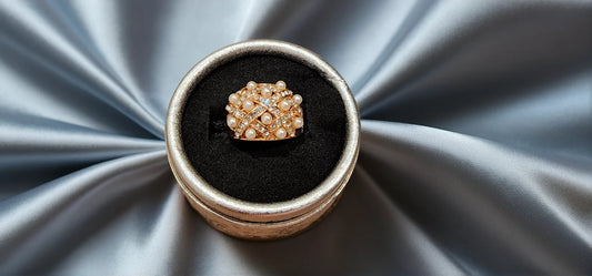 Pearl Lattice Ring