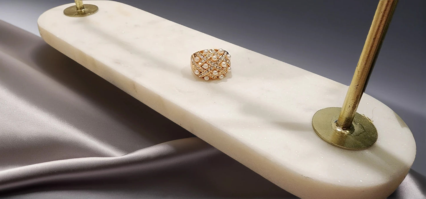 Pearl Lattice Ring