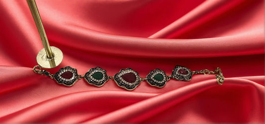 Regal Teardrop Stone Bracelet