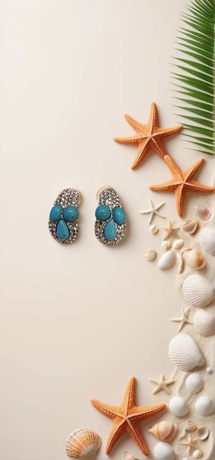 Ocean Gemstone Studs