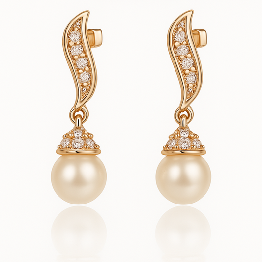 Crystal Pearl Earrings